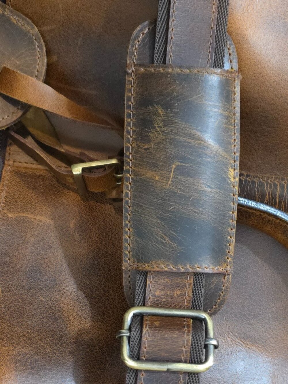 Rustic Town Nando Adventure Brown Leather Travel Duffle Bag - Picture 12 of 12